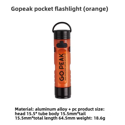 GOPEAK New Pocket Mini Flashlight Outdoor Key Clip Cap Ambient Led Long Endurance Disaster Relief Emergency 5050 Small Light