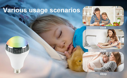 Bluetooth speaker function LED light bulb, APP control, E27 is an ideal choice for home, party, bedroom, and indoor light bulbs