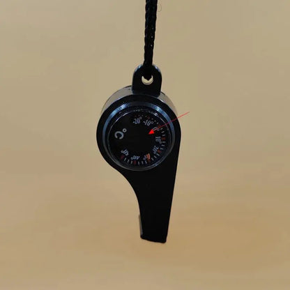 3-in-1 emergency survival whistle, compass, thermometer, referee cheerleading whistle, sports supplies