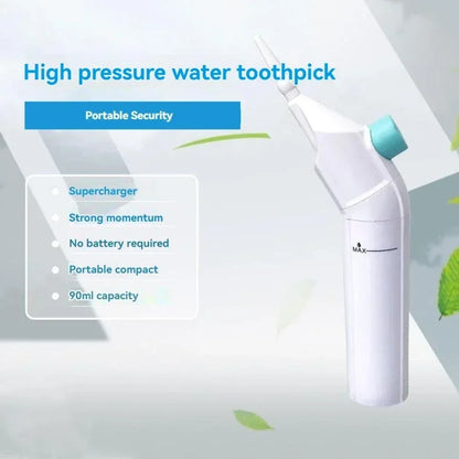 2025 Household High Pressure Oral Irrigator Portable Teeth Clean Water Dental Floss Manual High Pressure Water Toothpick 2024
