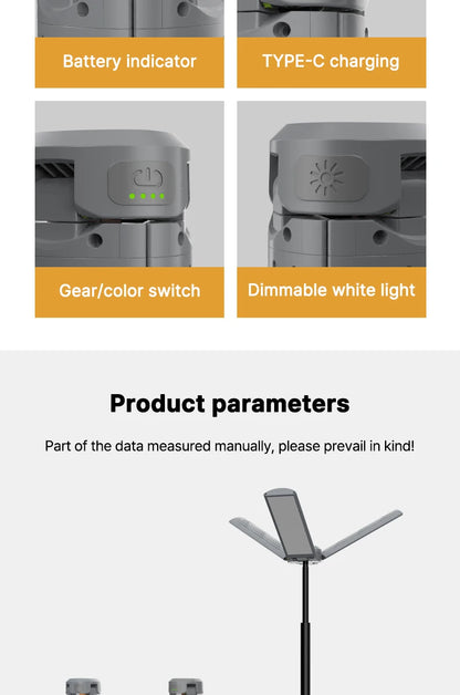 Rechargeable Outdoor Portable Hiking Camping Fishing Flashlight Telescoping Camping Lantern Telescopic Camping Light