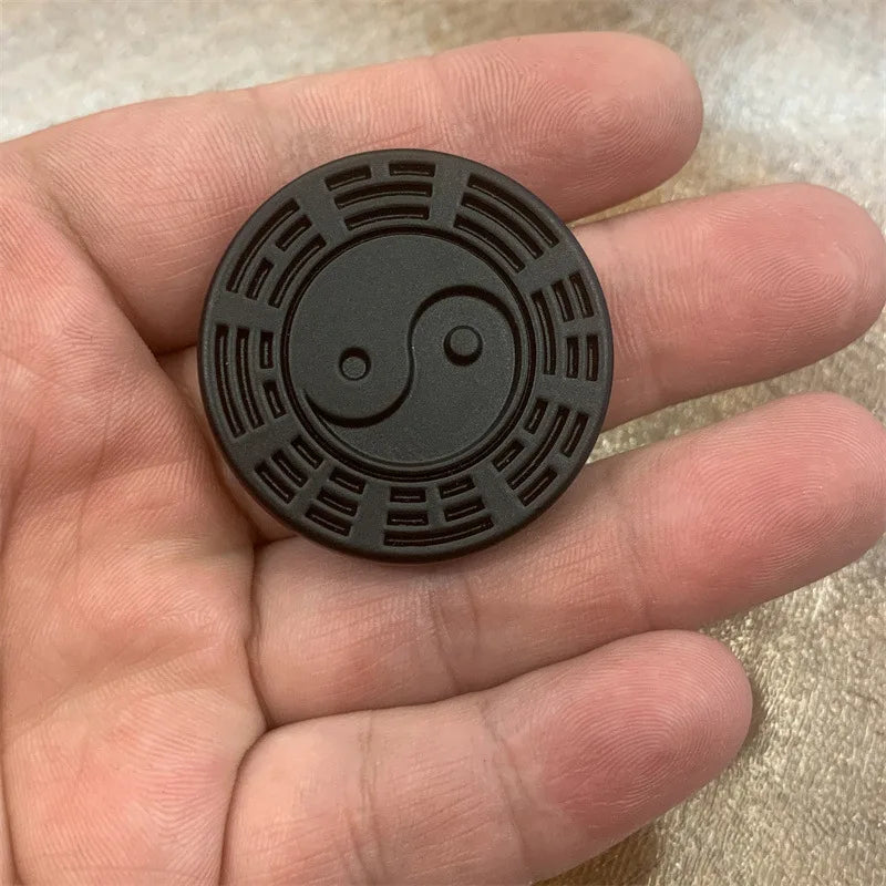 Biscuit Push Block Magnetic EDC Fingertip Rotator Fidget Metal Coin Toy Adult Anti Anxiety And Stress Relief Alloy Coin Stress
