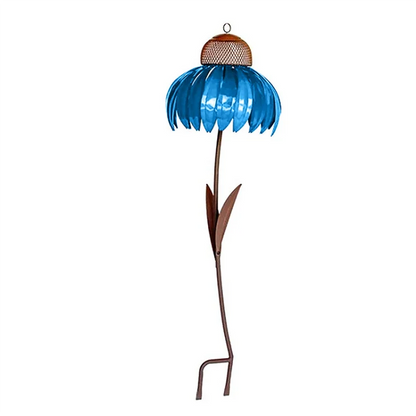 【Hot Cake】Red Bird Feeder Bottle With Stand Outdoor Garden Flower Shaped Bird Feeder Easy To Use