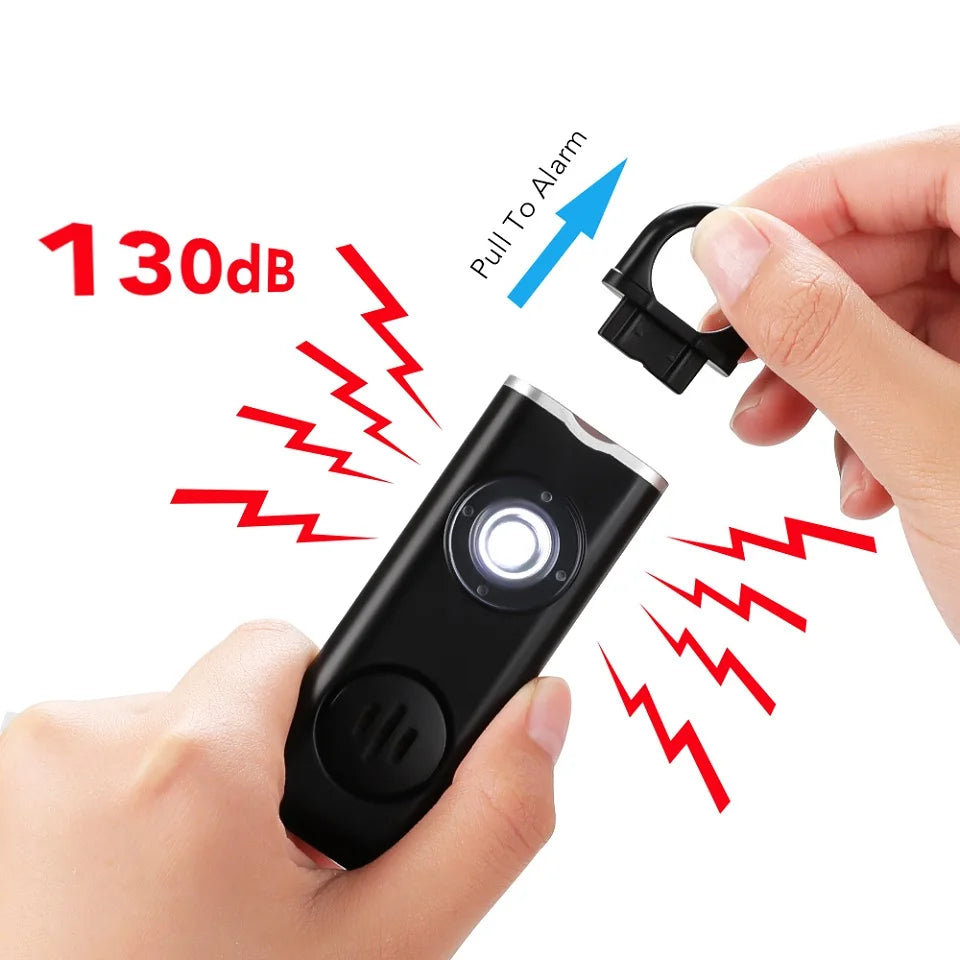 Hollarm Self Defense Personal Alarm for Women, Children, Elderly 130dB Siren Loud Rechargeable Keychain Alarm with LED Light