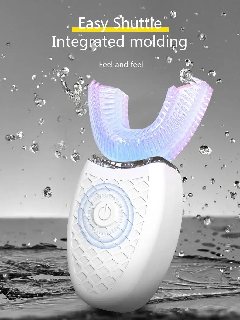 Intelligent U-Type Toothbrush 360 Degrees Sonic Electric Automatic with USB Charge Waterproof Silicon Head for Oral Care