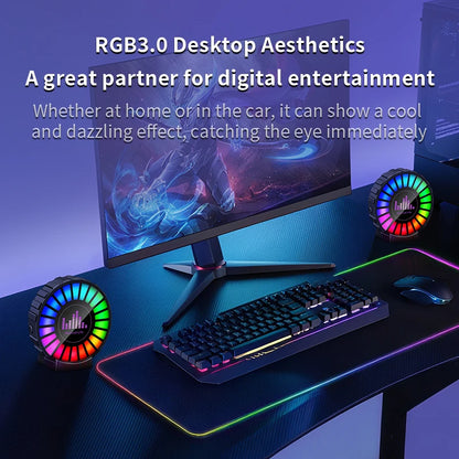 1x Car Music Rhythm Lamp with Fragrance Air Outlet Aromatherapy Air freshener perfume Voice App Control Rhythm Diffuser  RGB