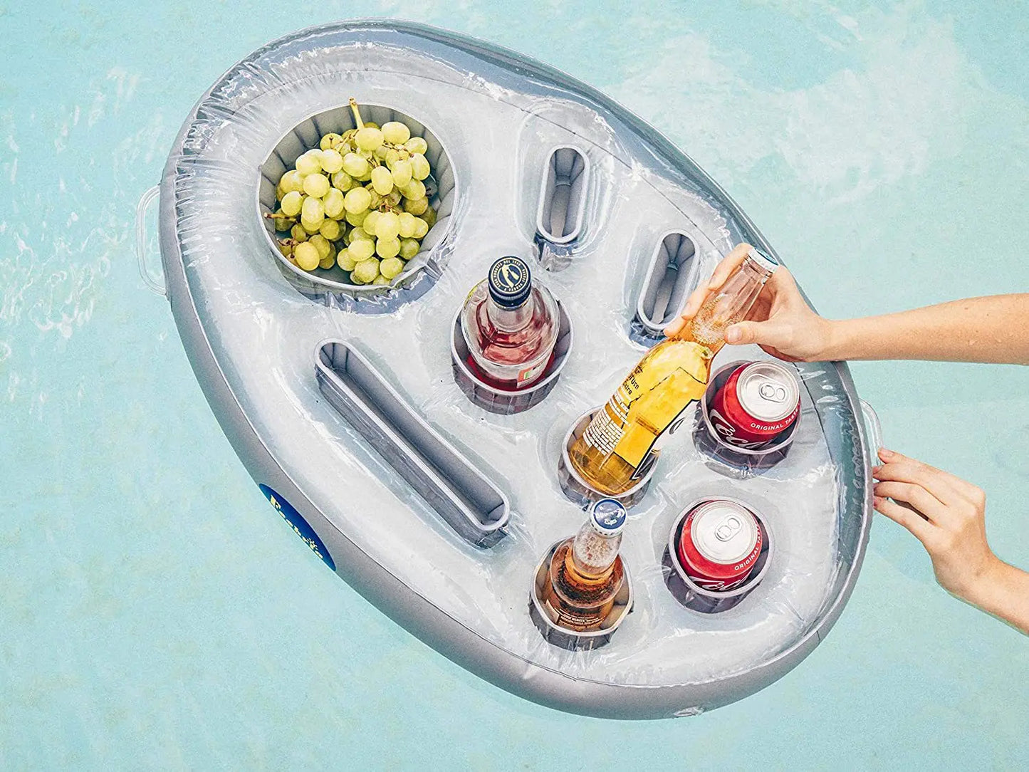 Summer Sea Bucket Cup Holder Inflatable Pool Beach Swimming Play Family Party Float Beer Drink Tray Cooler Table Toy Accessories