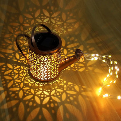 1pc Solar Watering Can with Lights,Solar Lanterns Outdoor Hanging Waterproof Garden Decor,Solar Garden Lights Yard Decorations