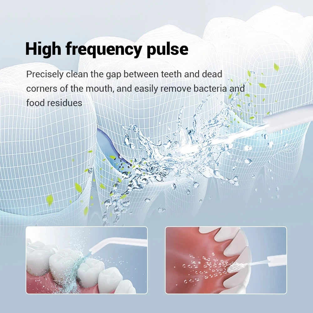 YOUPIN Oral Irrigator Water Flosser Electric Dental Whitening USB Rechargeable Gums Care Portable Cordless Jet Tooth Scaler New
