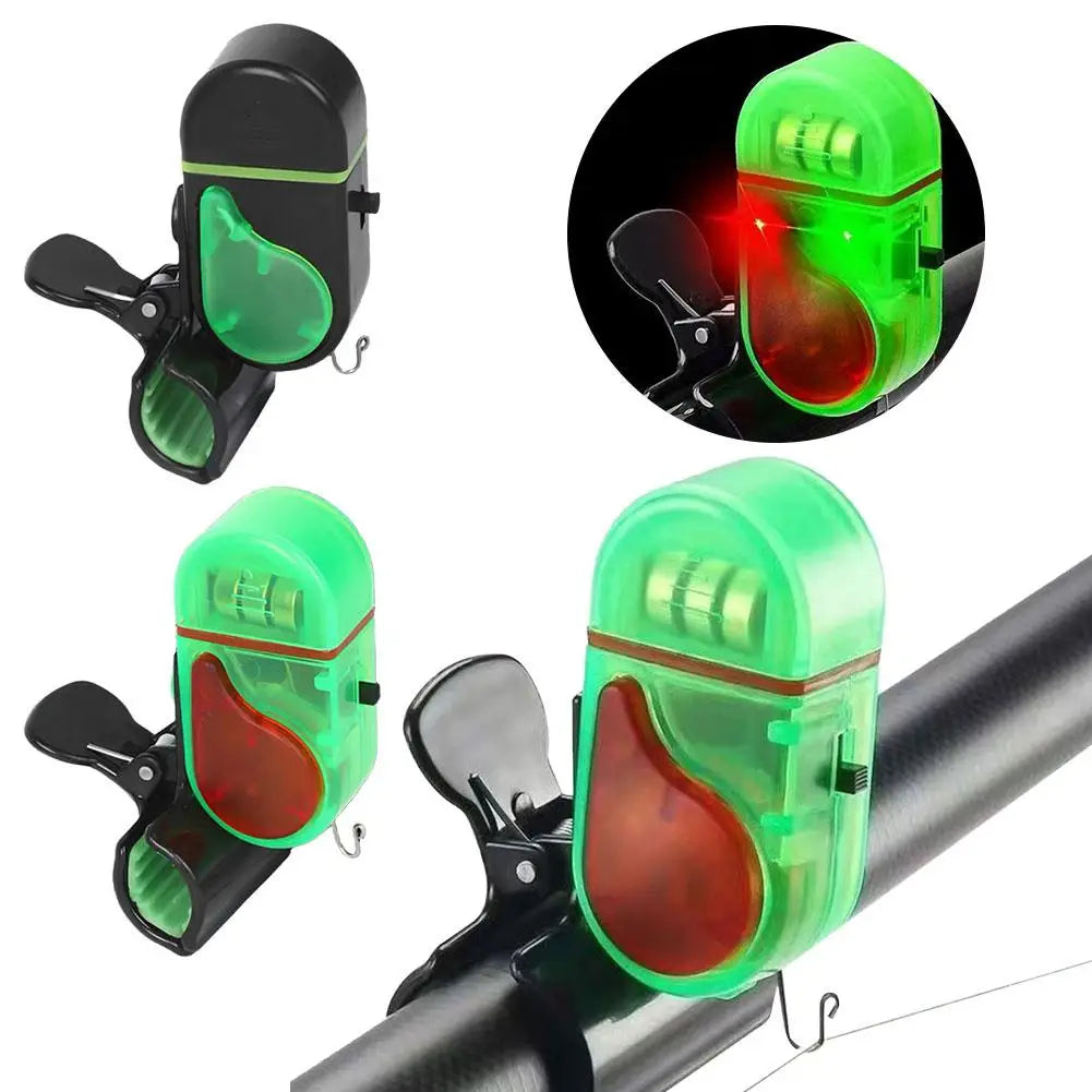 1/2PCS Fishing Bite Alarm with LED Light, Clip On Fish Rod Electronic Fish Bite Alarm Sound Bite Alert Bell with LED Lights