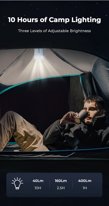 FLEXTAIL Portable Air Pump, Mini Camping Pump with Light, USB-C Charging, Ideal for Sleeping Pads, Air Bed Mattress, Vacuum Bags