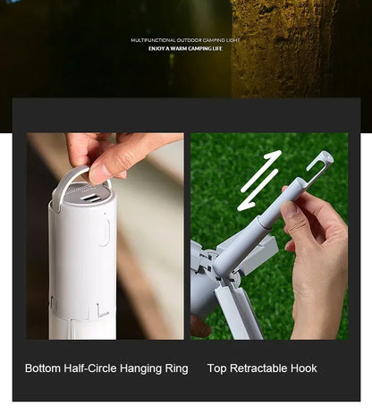 Folding Outdoor Camping Lamp Rechargeable Emergency Lamp High Capacity Lighting Torch Portable Tent Hanging Light Lantern
