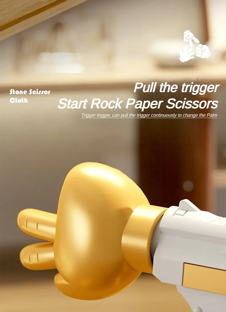 Rock Paper Scissors Gun  Decompression Party Social Toy Stress Relief Prop Tiny Interactive Funny Toy Gun Birthday Gifts