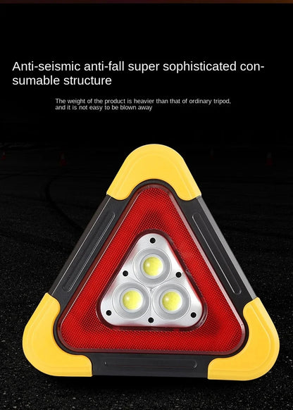 3 in 1 Solar Emergency Triangular Warning Light Safety Emergency Breakdown Alarm Lamp Portable Solar Light For Camping Workin