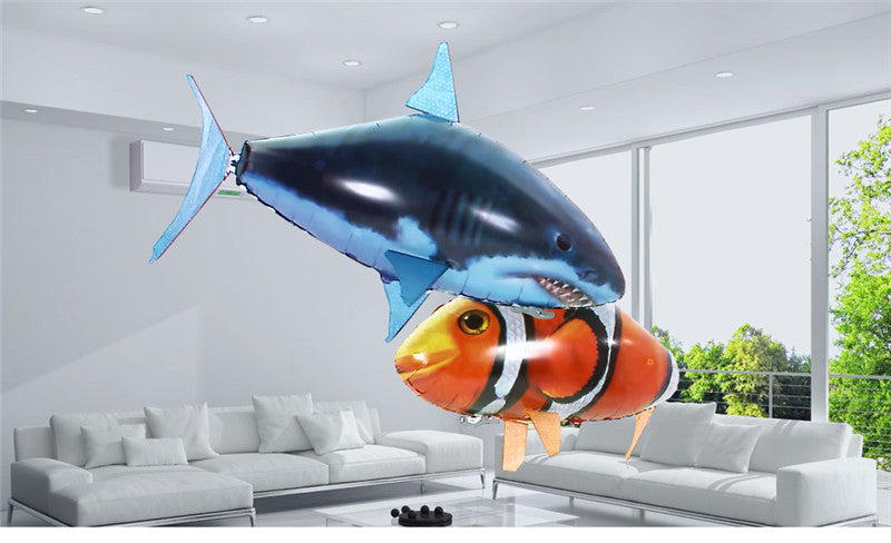 Remote Control Shark Balloons Inflatable Flying Shark Helium Balloon for Kids Boys and girls Birthday Party Christmas Gift