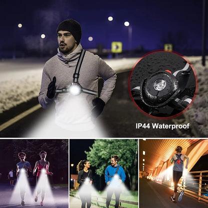 1pc Outdoor  Night Running USB ChargingLights LED Chest Lamp Back Warning Light for Camping Hiking Running Jogging Adventure