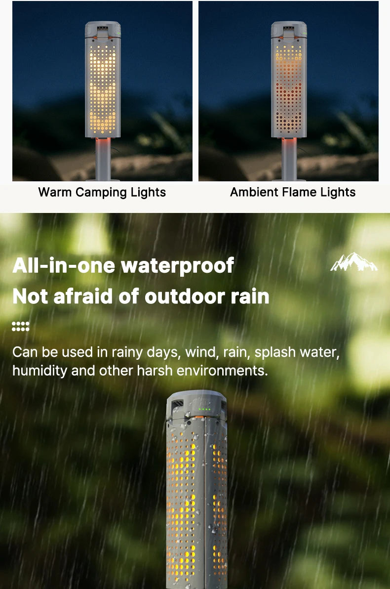 Rechargeable Outdoor Portable Hiking Camping Fishing Flashlight Telescoping Camping Lantern Telescopic Camping Light
