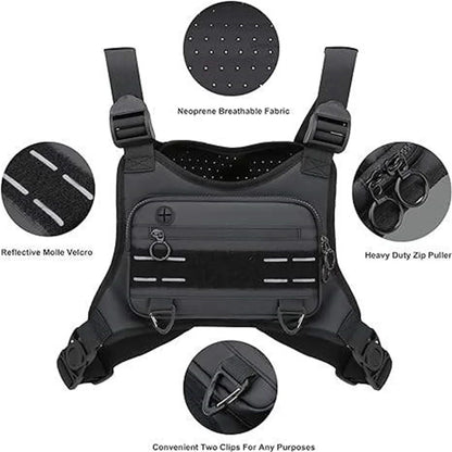 Outdoor Tactical Chest Bag Men's Vest EDC Waterproof Anti-Theft Chest Pack for Cycling Bags Running Front Chest Bag Handbag