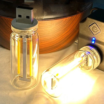 Retro LED Edison Bulb Night Light Camping Incandescent Decorative LED Lighting Retro USB LED Filament Touch Dimming Bulb 5V