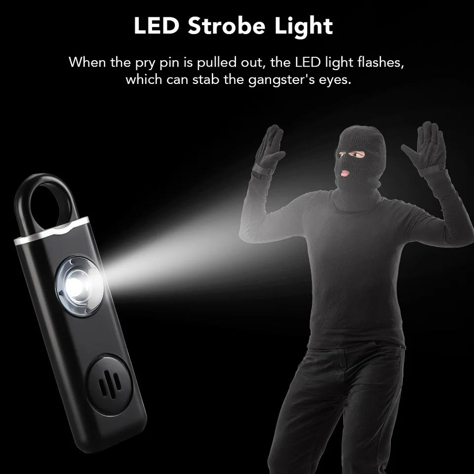 Hollarm Self Defense Personal Alarm for Women, Children, Elderly 130dB Siren Loud Rechargeable Keychain Alarm with LED Light