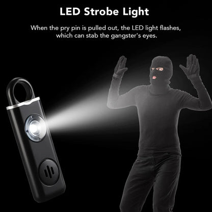 Hollarm Self Defense Personal Alarm for Women, Children, Elderly 130dB Siren Loud Rechargeable Keychain Alarm with LED Light