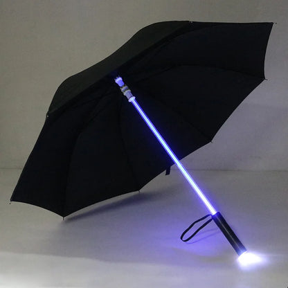 LED stick light luminous umbrella colorful creative lights fiber straight umbrella touch cloth luminous advertising umbrella