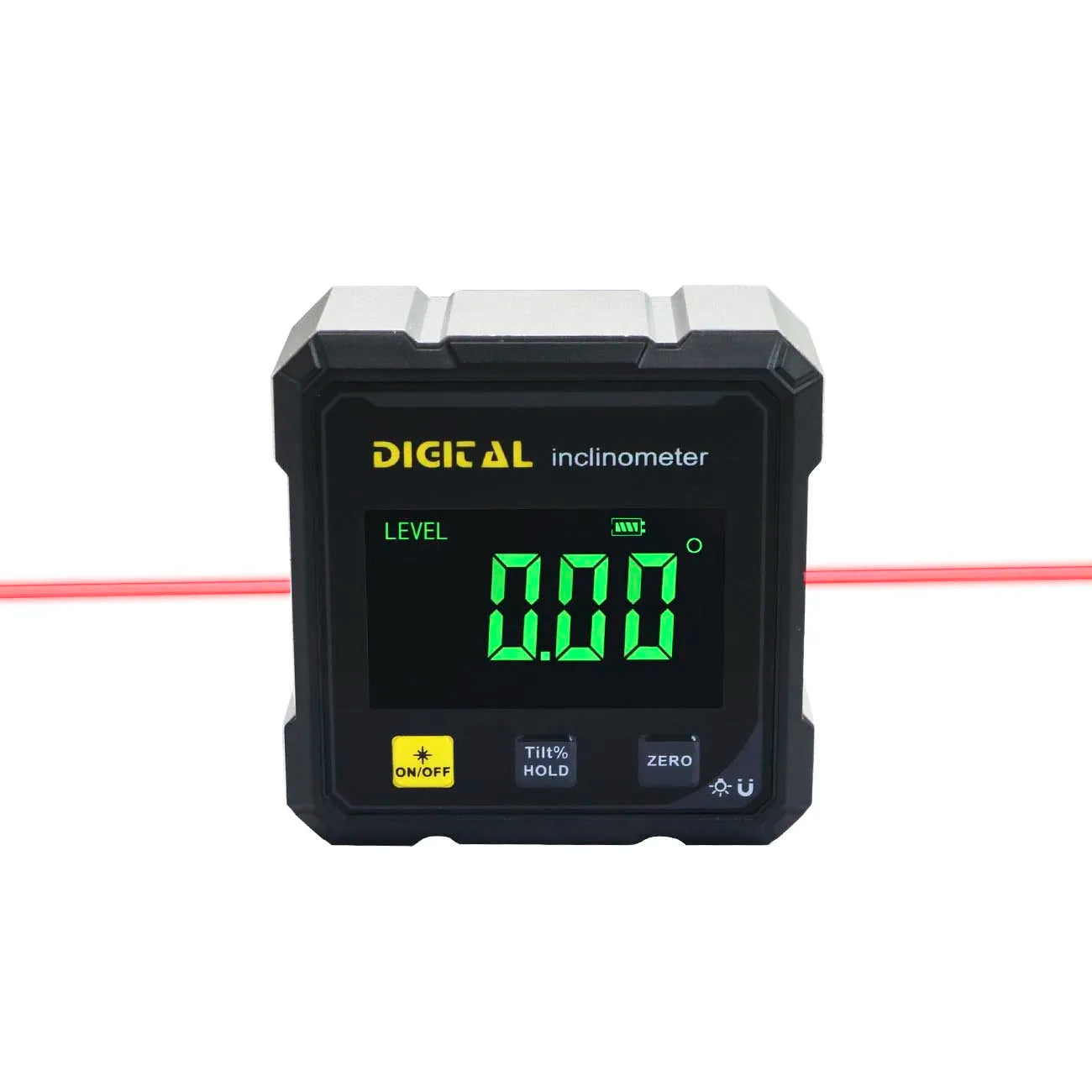SHANHR Digital Angle Finder with Electronic Laser 4-Side Strong Magnetic Angle Gauge Woodworking Measuring Tool
