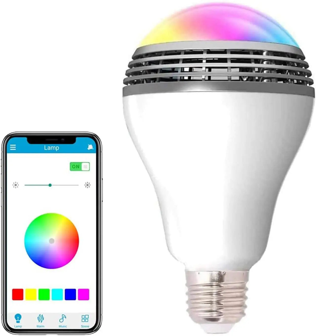 Bluetooth speaker function LED light bulb, APP control, E27 is an ideal choice for home, party, bedroom, and indoor light bulbs