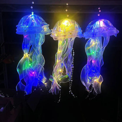 1-5PCS LED Jellyfish Lamp Portable Flower Light Girl Room Atmosphere Decoration Lamp Bedroom Night Lamp Home Decoration Decor