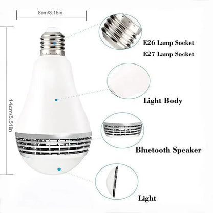 Bluetooth speaker function LED light bulb, APP control, E27 is an ideal choice for home, party, bedroom, and indoor light bulbs