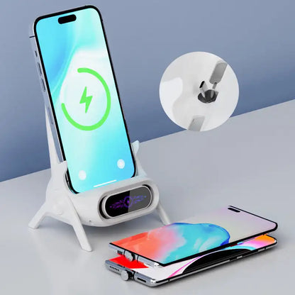 Multifunctional Wireless Fast Charger Phone Stand Magnetic Phone Stand,Small Chair 15W Mobile Phone Holder Tablet Bracket 1/2PCS