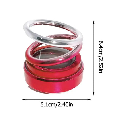 Solar Car Aromatherapy 360-degree Rotating Double Suspension Decoration Creative Car Interior Decoration Accessories