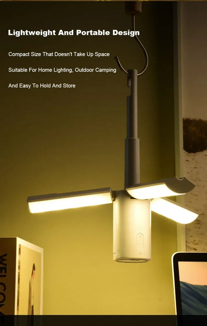 Folding Outdoor Camping Lamp Rechargeable Emergency Lamp High Capacity Lighting Torch Portable Tent Hanging Light Lantern