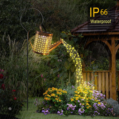 1pc Solar Watering Can with Lights,Solar Lanterns Outdoor Hanging Waterproof Garden Decor,Solar Garden Lights Yard Decorations