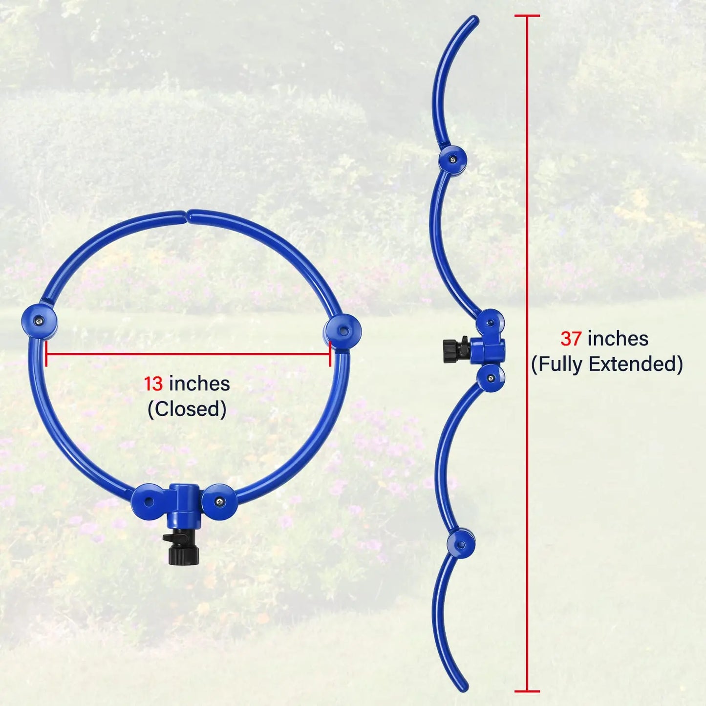 Tree Watering Ring Circle Sprinkler, Irrigation System with Y Hose Splitter, Outdoor Plants, Tree Watering, 360 °