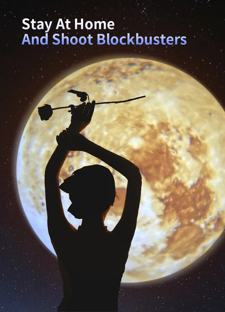 5V USB Projector Light Moon Earth Planet Night Light Switchable Pattern LED Projector Lamp for Room Ceiling Window Wall Decor