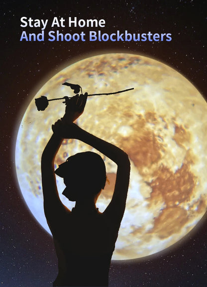 5V USB Projector Light Moon Earth Planet Night Light Switchable Pattern LED Projector Lamp for Room Ceiling Window Wall Decor