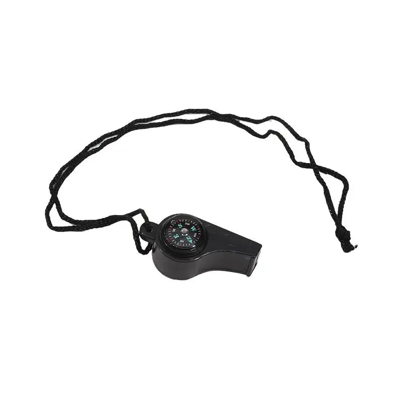 3-in-1 emergency survival whistle, compass, thermometer, referee cheerleading whistle, sports supplies