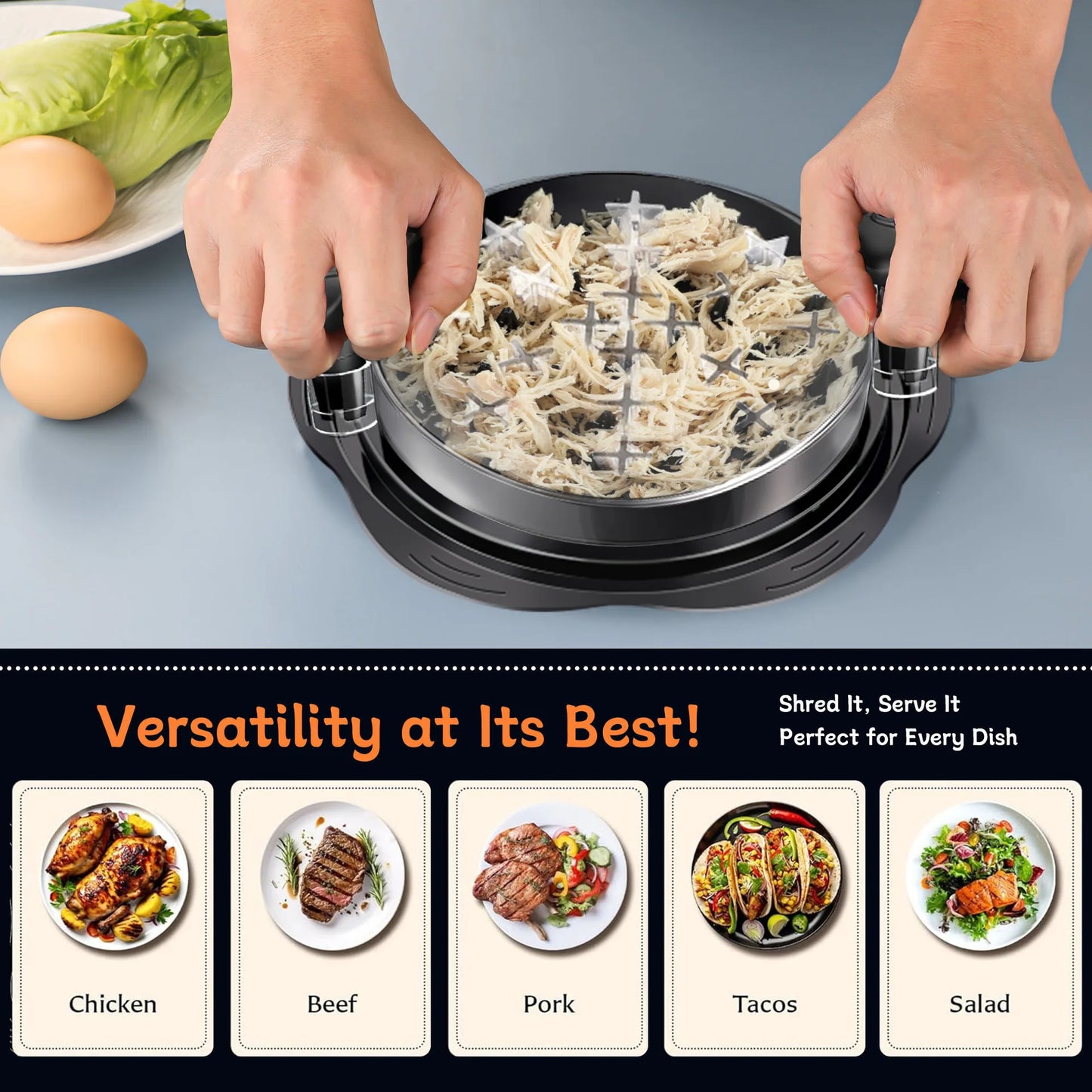 Multi Functional Chicken Shredder Machine Chicken Breast Meat Chopper Separator Meat Food Grinder Auxiliary Food Chopper Machine