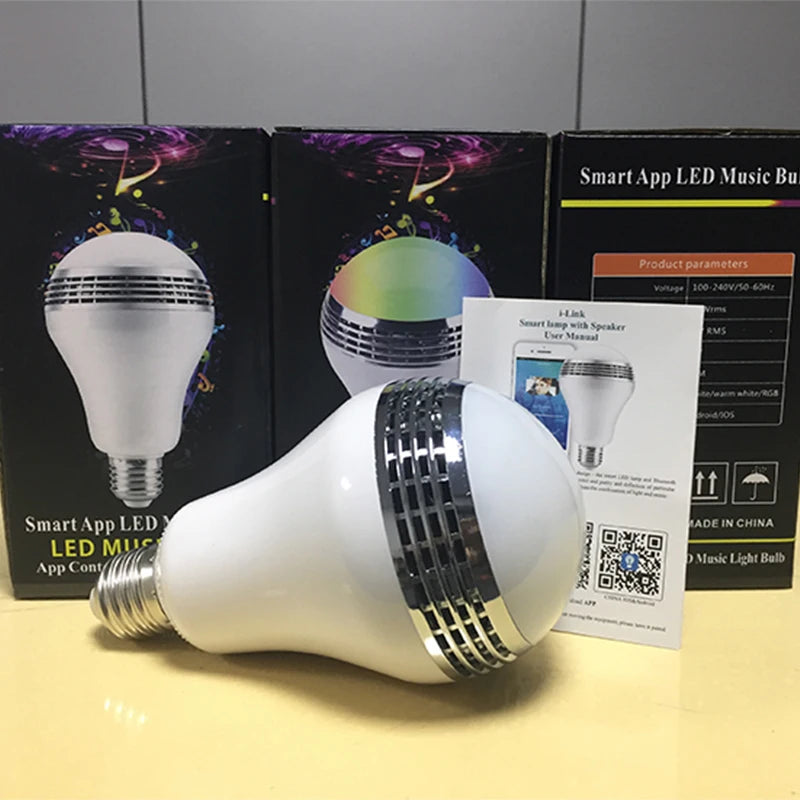 Bluetooth speaker function LED light bulb, APP control, E27 is an ideal choice for home, party, bedroom, and indoor light bulbs