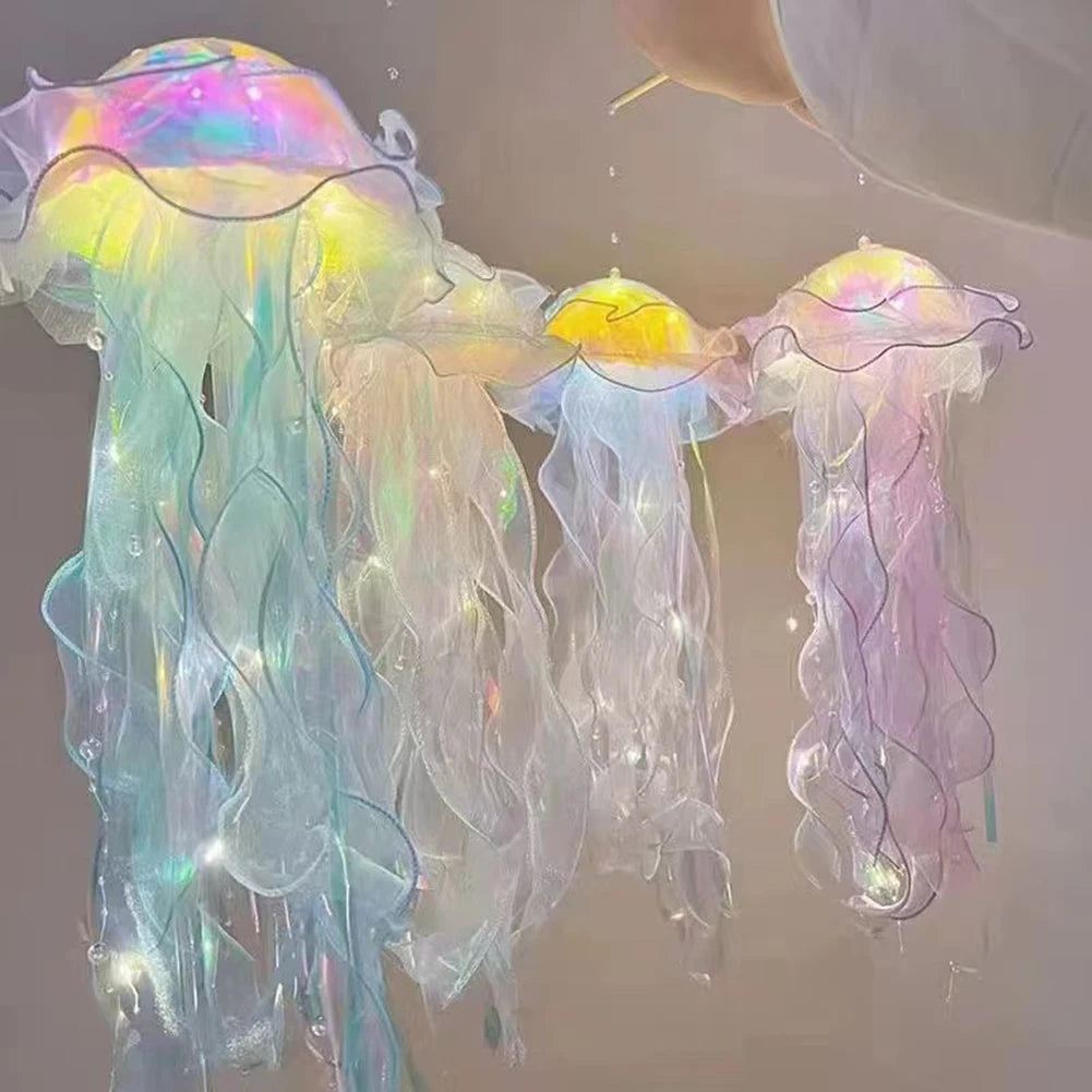 1-5PCS LED Jellyfish Lamp Portable Flower Light Girl Room Atmosphere Decoration Lamp Bedroom Night Lamp Home Decoration Decor