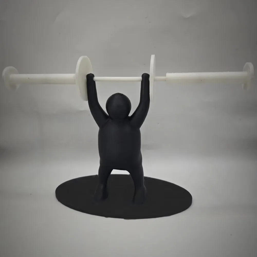 Funny Weightlifter Toilet Roll Holder Space Saving Plastic 3D Printed Toilet Paper Rack Fitness Themed