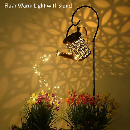 1pc Solar Watering Can with Lights,Solar Lanterns Outdoor Hanging Waterproof Garden Decor,Solar Garden Lights Yard Decorations
