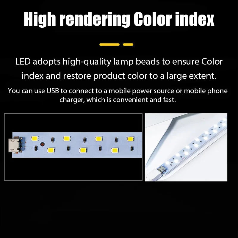 Foldable Lightbox Portable Photography LED Photo Studio Tent LED Softbox 6 Color Background Kit USB Light Box For DSLR Camera