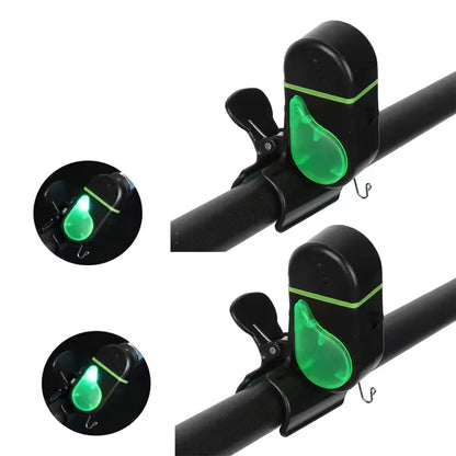 1/2PCS Fishing Bite Alarm with LED Light, Clip On Fish Rod Electronic Fish Bite Alarm Sound Bite Alert Bell with LED Lights