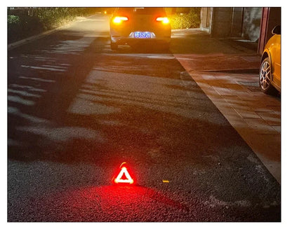 3 in 1 Solar Emergency Triangular Warning Light Safety Emergency Breakdown Alarm Lamp Portable Solar Light For Camping Workin
