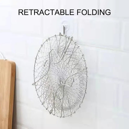 1PC/3PCS Stainless Steel Foldable Multifunctional Fryer Basket French Fry Strainer Kitchen Appliance Is Durable