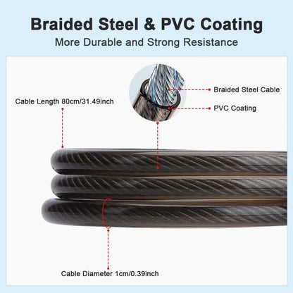 Bluetooth Smart Bike Lock Waterproof Anti Theft Password Lock Stainless Steel Chain Security Alarm for Bicycle Cycling