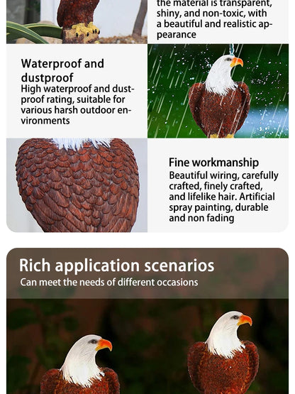 Solar Resin Eagle Lawn Lamp, Outdoor LED Ground Lamp, Patio Decorative Lamp, Garden Lawn Decorative Lamps
