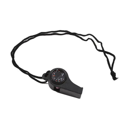 3-in-1 emergency survival whistle, compass, thermometer, referee cheerleading whistle, sports supplies